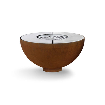 Plaque de gril pleine ronde 100, acier inoxydable