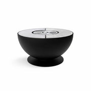 Parabole de feu avec anneau de gril réglable en hauteur 100, acier inoxydable noir