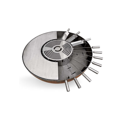 Plaque à feu avec accessoires pour barbecue