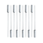 Lot de 10 piques à grillades, acier inoxydable