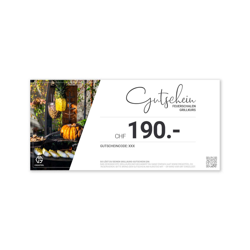 Chèque-cadeau numérique Cours de grillades