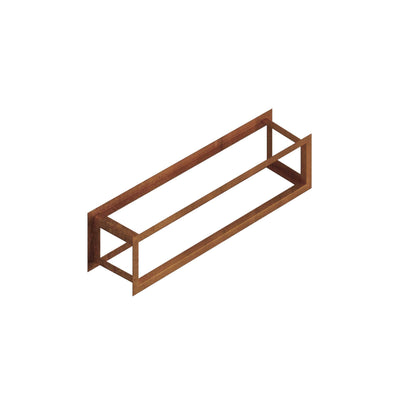 Étagère à bois pour cheminée, fenêtre, acier rouillé