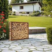 Étagère pour bois de cheminée Grille