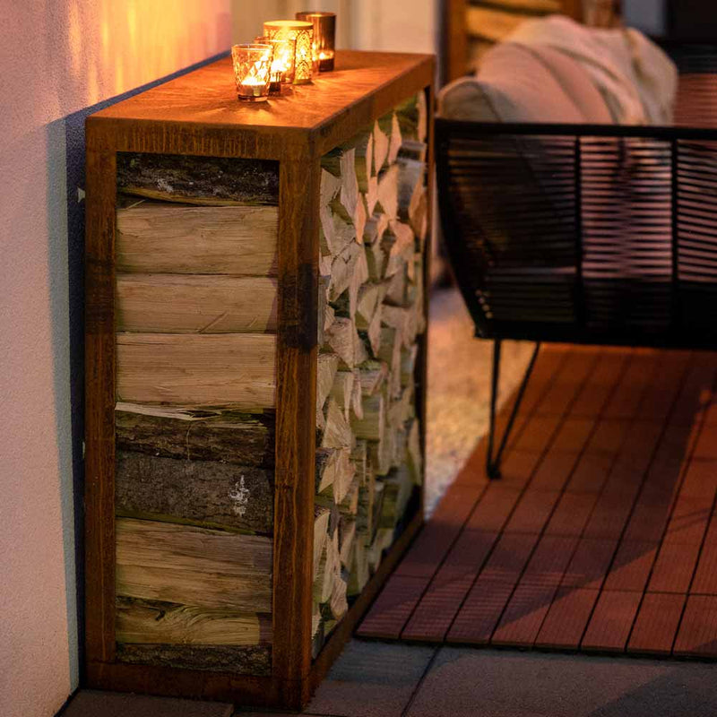 Étagère à bois pour cheminée Terrasse 02