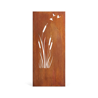 Brise-vue roseaux & canards, patine noble