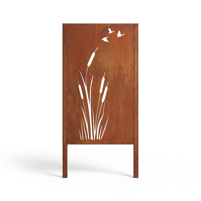 Brise-vue roseaux & canards, patine noble