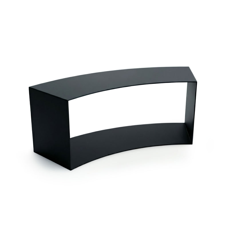 Banc fermé rond, acier inoxydable noir