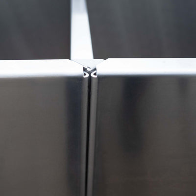 Kit de potager surélevé avec main courante en forme de U, revêtement en poudre d’aluminium