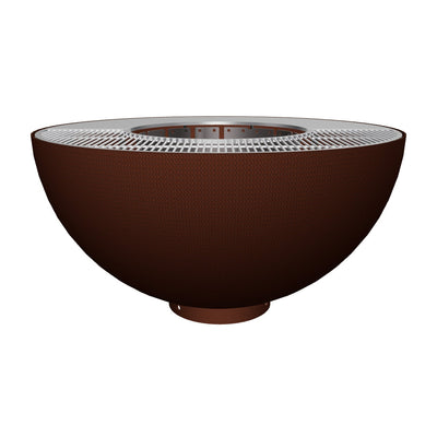 Bol de feu avec anneau de gril 100, rouille noble